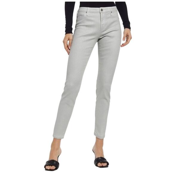 AG Adriano Goldschmied Farrah ankle high rise skinny gray sparkle size 27 - Picture 1 of 11